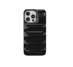 iPhone15Pro ケース ダウンジャケット スマホカバー ブラックのサムネイル