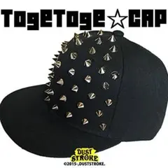 トゲトゲ スタッズ シルバー スナップバッキャップ メンズ レディース 黒