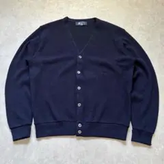 90s USA製 ヴィンテージカーディガンネイビーLグランジ
