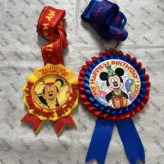 ミッキーマウス 誕生日メダル 2点セット