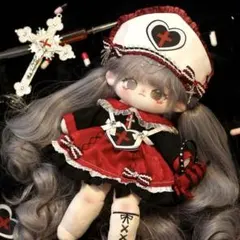 ぬいぐるみ服20cm 30cm 着せ替えぬいぐるみ ぬい服 赤色 レッド ドレス