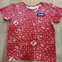 XLARGE KIDS ペイズリー柄 Tシャツ レッド 6Tのサムネイル