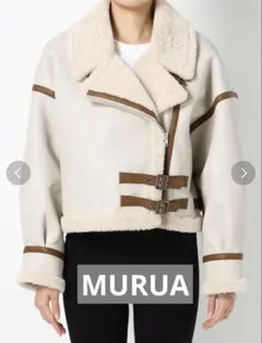 【美品】MURUA ベルトフェイクムートンブルゾンのサムネイル