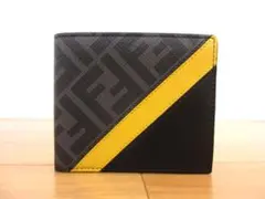 美品 フェンディ FENDI ズッカ ダイアゴナル財布 札入れ 7M0169