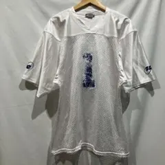 フットボールメッシュゲームシャツ　古着　アメリカ製　スポーツ