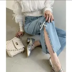 MAJESTIC LEGON パールスリットデニム