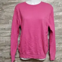 UNIQLO 綿カシミヤ混紡 ピンク 長袖ニット L