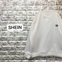 シーイン　SHEIN スウェット　ワンポイントロゴ　プリント　白