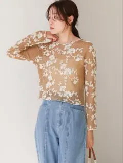 Bab 刺繍透かし編みトップスのサムネイル