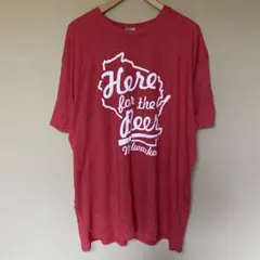 企業　バンド　古着　Tシャツ　赤　ヴィンテージ　ヴィンテージ