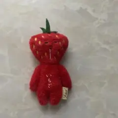 유키오 딸기 봉제 인형 키 체인 미니 현지