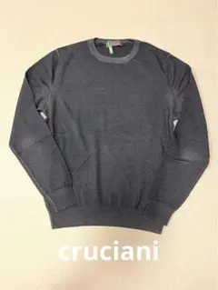 最終値下げ【中古】クルチアーニ　CRUCIANI クルーネック グレーM