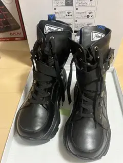 Yosuke スニーカーブーツ 厚底ブーツ メンズ ブラック