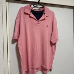 NAUTICA メンズ ポロシャツ ピンク Lサイズのサムネイル