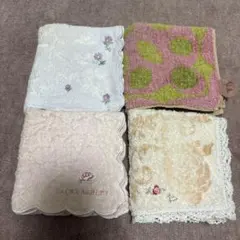 ウエス用　タオルハンカチ 4枚セット