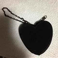 スェード調♡ハートのバッグチャーム