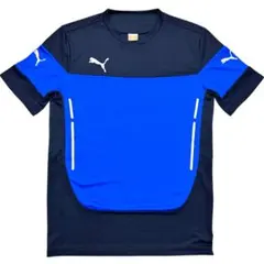 PUMA スポーツスタイル Tシャツ 半袖　Sサイズ ネイビー/ブルー
