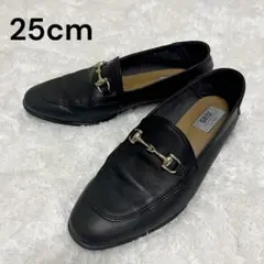 ☆美品☆ ルタロングリーズ バブーシュ ビットローファー レザー 黒 25のサムネイル