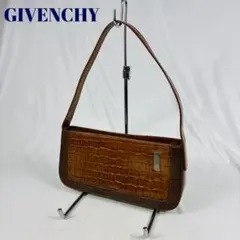 GIVENCHY ジバンシー クロコ型押し 4Gロゴ金具 ワンハンドショルダー 