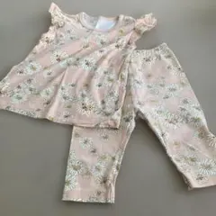 ユニクロ　ポール&ジョー　花柄フリル袖セットアップ　90㎝