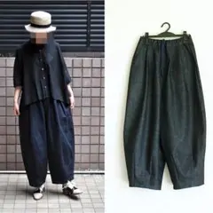 甘すぎない丸襟。大人のカジュアルスタイルを格上げする綿麻ワイド 