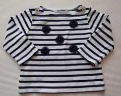 familiar ストライプ 長袖Tシャツ 80