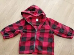 GYMBOREE フリース チェック柄 レッド赤 90cm〜100cm 3Tのサムネイル