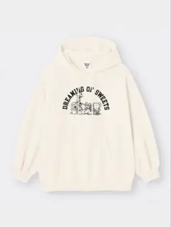 GUのたべっ子どうぶつコラボパーカー 白