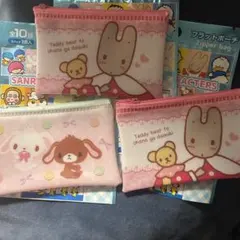 サンリオキャラクターズ フラットポーチ シュガーバニーズ セリア