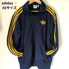 adidas✨️/XSサイズ/ジャージ/トップス/ネイビー/イエロー/長袖