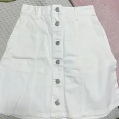 デニム　ミニスカート　タイトスカート　ホワイト