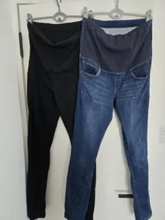 UNIQLO ウルトラストレッチ　マタニティパンツ　ジーンズ　黒　2本セット