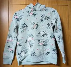 120cmH＆М動物&＆花柄裏起毛パーカー6-8Y