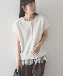 AMERICAN HOLIC 前後2way 裾レースベスト トップス
