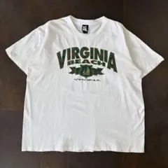 90s USA製　Virginia Beach　スーベニアTシャツ　白　シングルのサムネイル