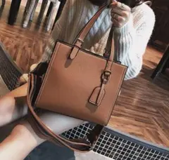 2way ハンドバッグ ショルダーバッグ※ブラウンのサムネイル
