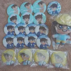 名探偵 コナン 缶バッジ ぬいぐるみ