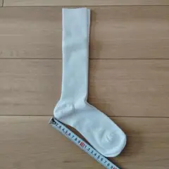 未使用品・汚れあり　ホワイトリブ編みキッズソックス