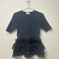 UNITED ARROWS フリルデザイン 半袖ニットのサムネイル