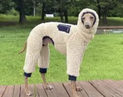 る*ん様 犬服 イタグレ服 ボア フリース ロンパース　試着のみ　Lサイズ