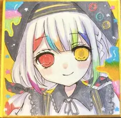 ブルアカ 才羽モモイ ファンアート 手描きイラスト 色紙 一点物 メイド
