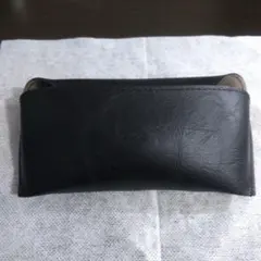 ブラック合成皮革メガネケース