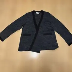 【美品】NEWYORKER ダークグレー カーディガン