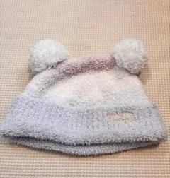 ジェラートピケ　ポンポン付きベビー帽子