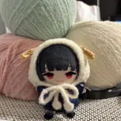 ぬい用 にじぱぺ用 羊のカチューシャ ハンドメイド 編み物