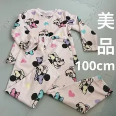 【美品】ミニー・マウス フリースパジャマ 100cm