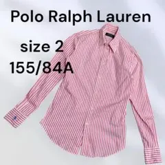 Polo Ralph Lauren ピンクストライプシャツ 袖口ポニー刺繍
