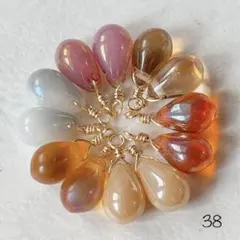 38 チェコドロップビーズ　セルシアン