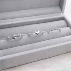 シルバーリング 3点セット ハート CZ 重ね付け 華奢 高見え 大人可愛い