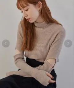 ※引越しまで【hinari】カットアウトリブタートルネックニットのサムネイル
